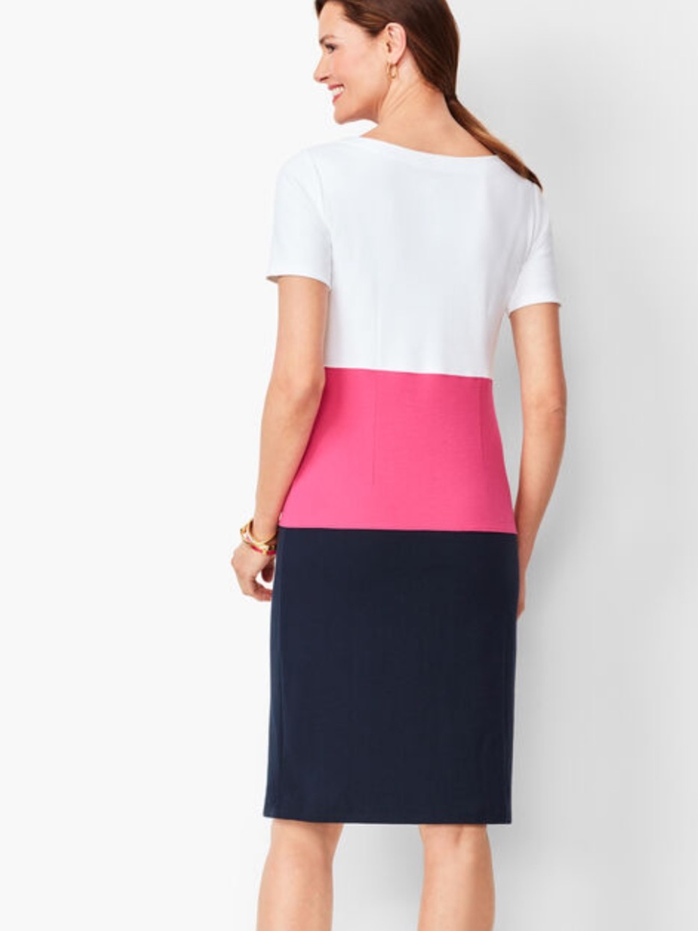 Talbots COLORBLOCK SHIFT DRESS - Picture 4 of 7